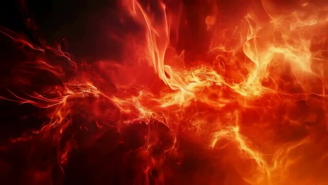 Fire in the dark abstract background