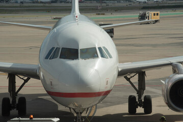 at the airport, transport and mobility by plane