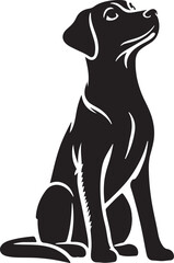  dog vector, Silhouette vector style