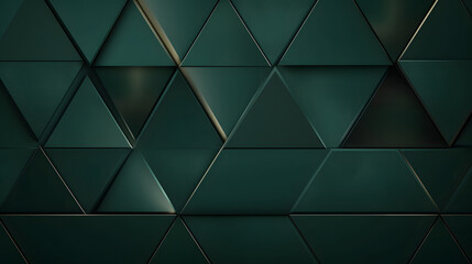 3d low poly dark green wall background