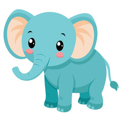 Elephant vector illustration, cute animal vector illustration, Elephant illustration vector, cute Elephant cartoon illustration