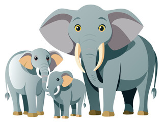 Elephant vector illustration, cute animal vector illustration, Elephant illustration vector, cute Elephant cartoon illustration