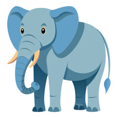 Elephant vector illustration, cute animal vector illustration, Elephant illustration vector, cute Elephant cartoon illustration