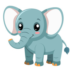 Elephant vector illustration, cute animal vector illustration, Elephant illustration vector, cute Elephant cartoon illustration