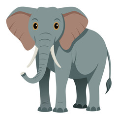 Elephant vector illustration, cute animal vector illustration, Elephant illustration vector, cute Elephant cartoon illustration