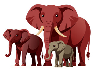 Elephant vector illustration, cute animal vector illustration, Elephant illustration vector, cute Elephant cartoon illustration