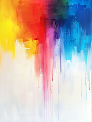 Naklejka premium Vibrant abstract painting on white background, ideal for graphic design projects or modern art display