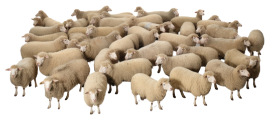 PNG Flock of Sheep sheep livestock animal.