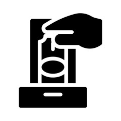 money bag glyph icon