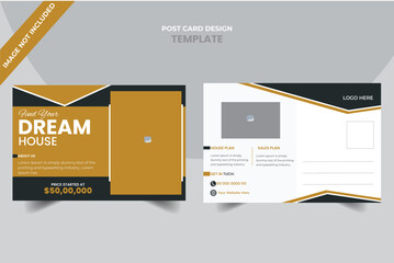 modern post card design template.