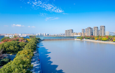 Obraz premium Yaojiang Dam, Ningbo City, Zhejiang Province, China