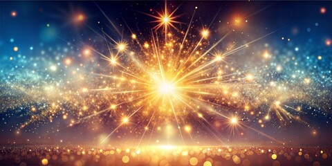Fototapeta premium Modern Clean Header Designs: Multi colored and Abstract Backgrounds for Websites Featuring a Glitter Starburst Explosion and Dynamic Visual Effects