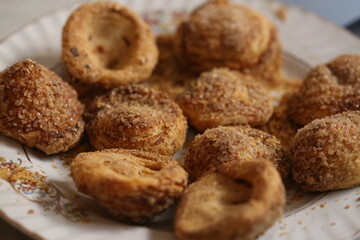 Nan khatai is an Indian sweet and savory eggless cookies loaded with sugar and nuts popular in Pakistan, Bangladesh, Sri lanka, India and Myanmar.