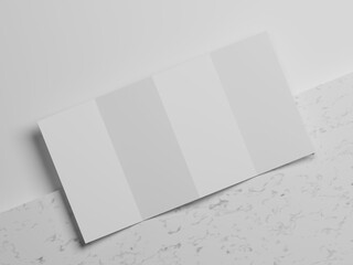Four fold brochure 3d illustration 