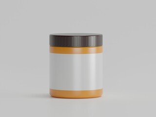 Cream tube jar 3d illustration 