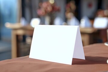 Tablet Tent Talkers Promotional Menu cards white blank Empty for mock up design and templates. generative ai.