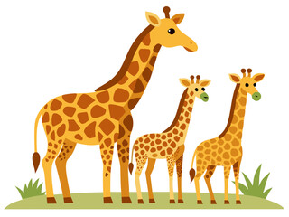 Obraz premium Giraffe vector illustration, cute animal vector illustration, Giraffe illustration vector, cute Giraffe cartoon illustration 