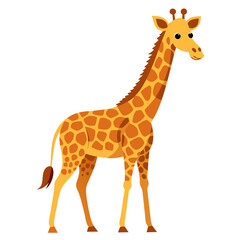 Obraz premium Giraffe vector illustration, cute animal vector illustration, Giraffe illustration vector, cute Giraffe cartoon illustration 