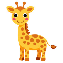 Giraffe vector illustration, cute animal vector illustration, Giraffe illustration vector, cute Giraffe cartoon illustration
