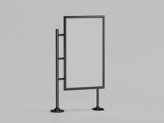 Outdoor stand banner 3d illustration with white background 