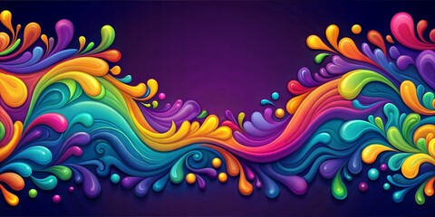 Colourful Rainbow Wave Texture Clean Modern Gradient Headers, Design Elements for Website header backgrounds