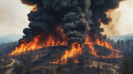Devastating wildfires sweeping across the planet, fueled by climate change and human negligence, Generative AI