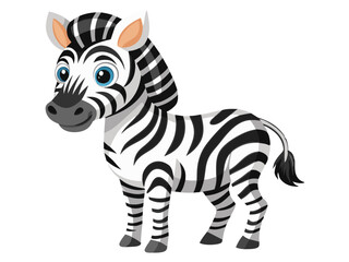Zebra vector illustration, cute animal vector illustration, Zebra illustration vector, cute Zebra cartoon illustration