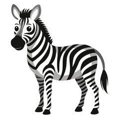 Zebra vector illustration, cute animal vector illustration, Zebra illustration vector, cute Zebra cartoon illustration