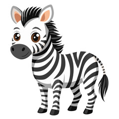Zebra vector illustration, cute animal vector illustration, Zebra illustration vector, cute Zebra cartoon illustration