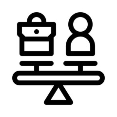 Fototapeta premium balance line icon