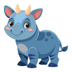 Rhino vector illustration, cute animal vector illustration, Rhino illustration vector, cute Rhino cartoon illustration, Rhinoceros vector illustration, Rhinoceros illustration
