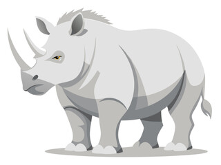 Rhino vector illustration, cute animal vector illustration, Rhino illustration vector, cute Rhino cartoon illustration, Rhinoceros vector illustration, Rhinoceros illustration
