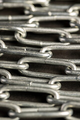 steel chain links connected together