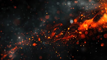 Obraz premium Black Background with Fire