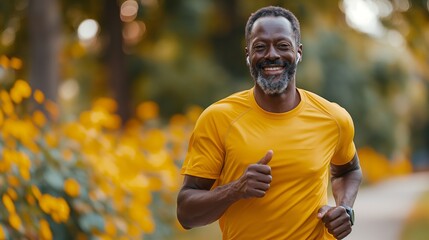 Happy African American athlete jogging on a treadmill during her sports training in a gym. The image captures the energy and determination of a fitness enthusiast enjoying her workout.