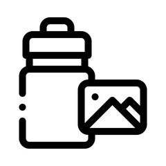 bottle line icon