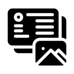 business card glyph icon