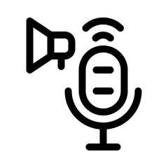 podcast line icon