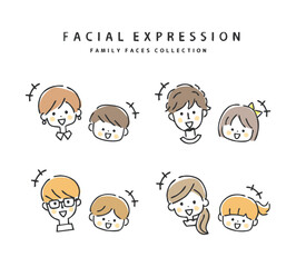 色々な親子の笑顔