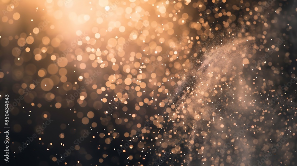 Poster Shot of real dust particles floating in the air Dust Particles Background Macro slow motion shot Use blending mode screen : Generative AI
