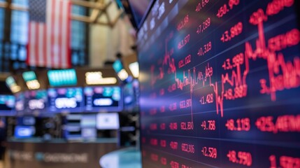 A graph of the New York Stock Exchange's articles of association is seen in front 