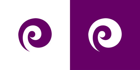 Spiral circle lollipop candy logo swirl twirl purple icon purple vector © svsetyo