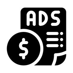 advertising glyph icon