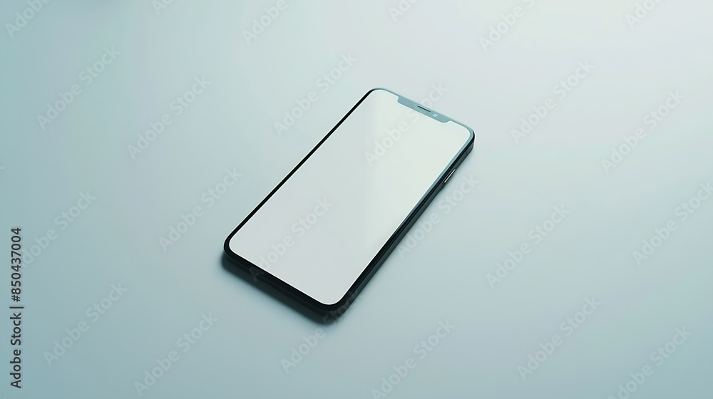 Aufkleber smartphone with a blank screen on a white background smartphone mockup closeup isolated on white bac