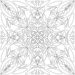 thin outline black mandala for coloring thin outline black mandala for coloring