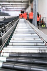 packing line in a logistics warehouse - ecommerce
