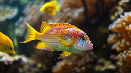 Obraz premium Aquarium of Genoa Tropical fish Italy : Generative AI