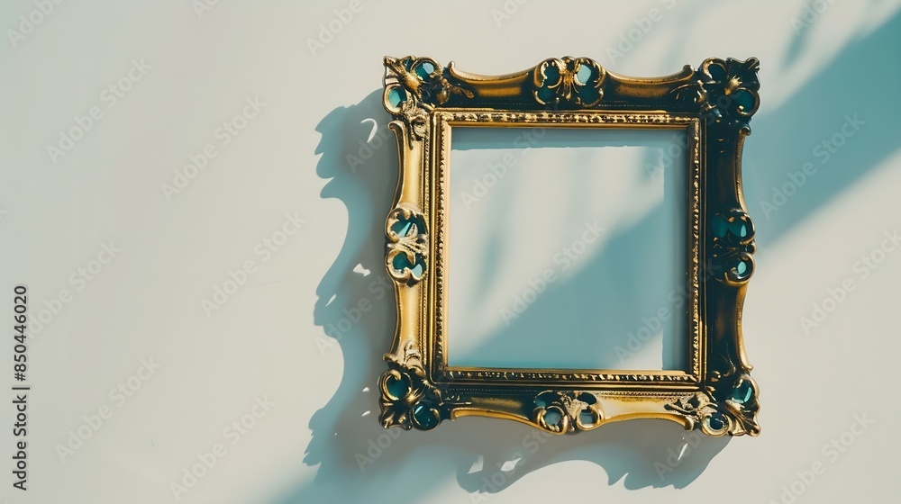 Poster antique frame isolated on white background : generative ai