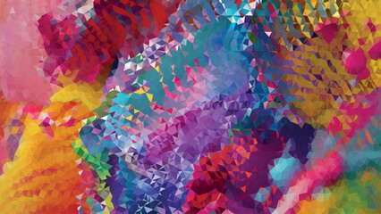 Abstract rainbow low poly background