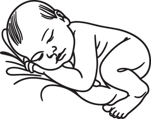 Obraz premium Baby hand drawing Icon Silhouette Vector Art Illustration